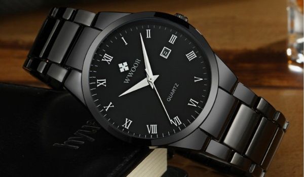 

one piece genuine brand men's steel strap quartz watch of the couple, Slivery;brown