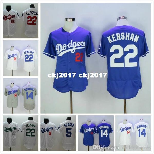 

5 corey seager 22 clayton kershaw jerseys blue gray white black, Blue;black