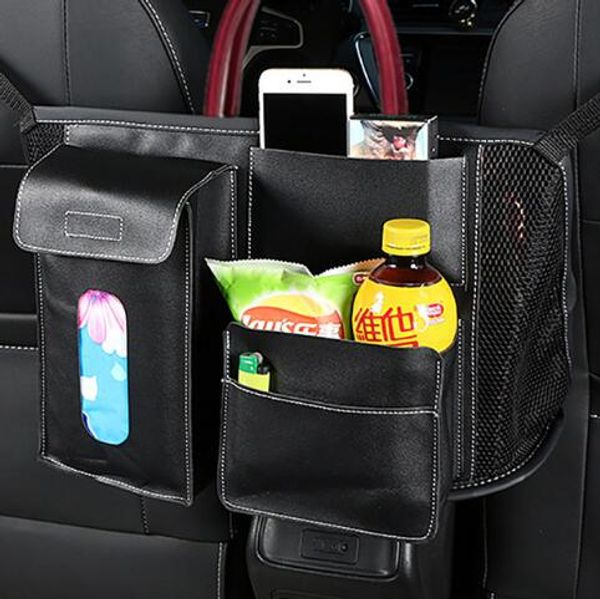 

car organizer seat back storage bag hanging leather universal for travel goods pocket on car stowing tidying auto accessories