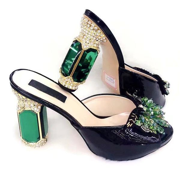 

black women dress shoes with nice crystal decorate african lady pumps v218-2,heel 12cm