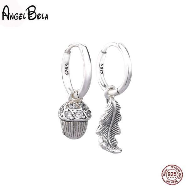 

authentic 925 sterling silver acorn & fallen leaves drop earrings for women 925 silver jewelry, Golden;silver