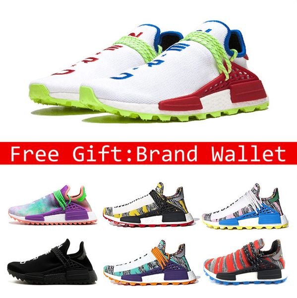 

creme x nerd solar pack human race running shoes pharrell williams afro hu trail homecoming core black trainers mens women sports sneaker