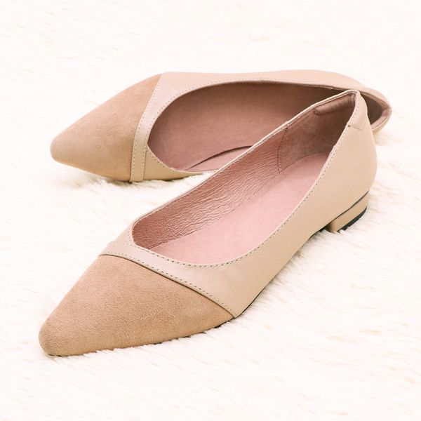 

stal 2020 summer/autumn fashion women low heel on shoes stitching color women's shoes casual ladie, Black