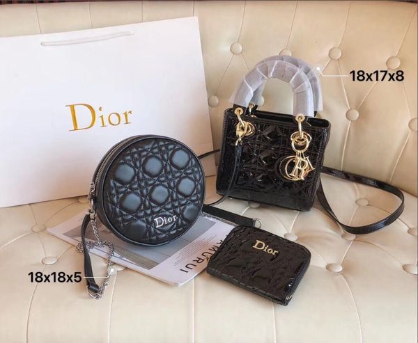 

three-piece designers handbag classic selling style authentic cow high leather luxury handbag clutch single shoulder--10