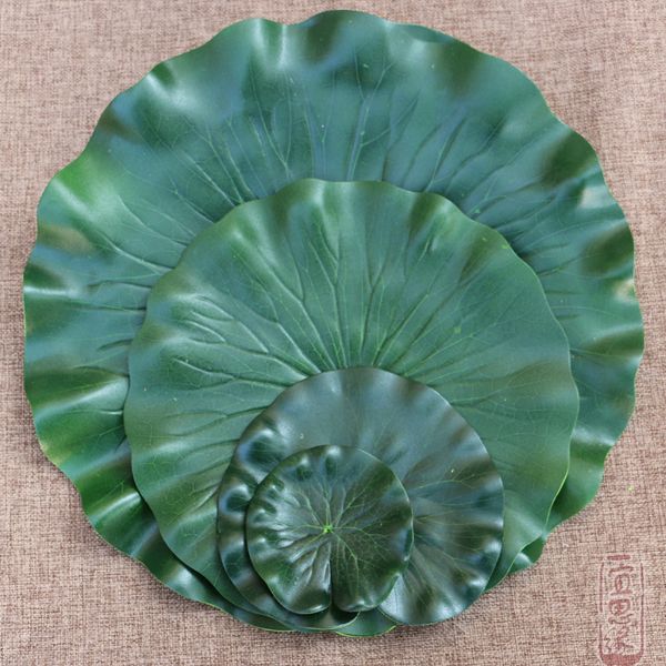 

2pcs 10cm/18cm/28cm/40cm artificial lotus leaf water lily floating flower pond tank plant ornament home garden pond decoration