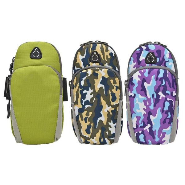 

high-capacity arm running bags elastic wrist double pocket non-slip short sleeve phone bag for outdoor sports cycling