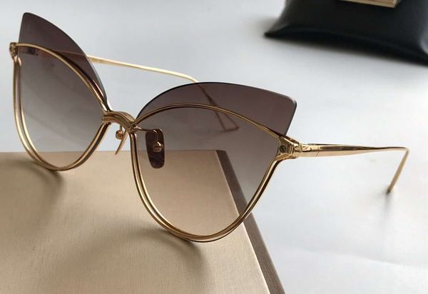 

cat eye sunglasses gold/brown gradient lenes 515 sun glasses women sunglasses eyewear with box case, White;black