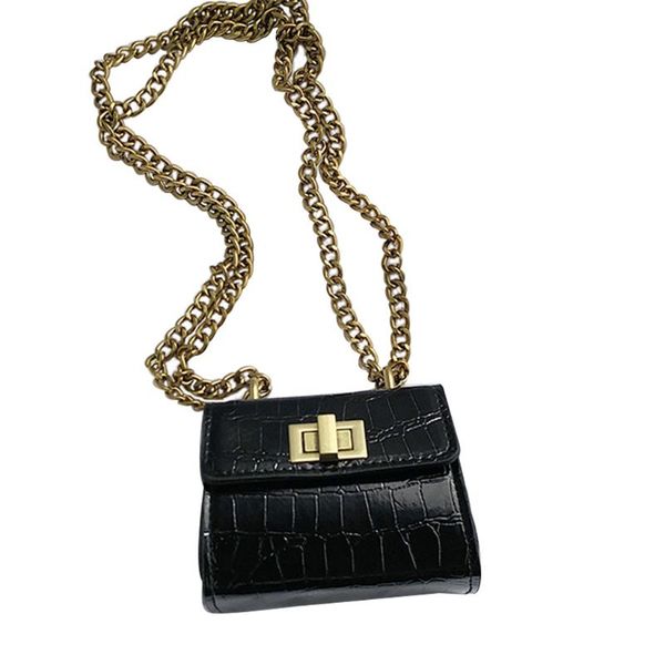 

novelty embossed mini women chain shoulder messenger bags pu leather retro style ladies handbag 3 optional colors 2 sizes l9be