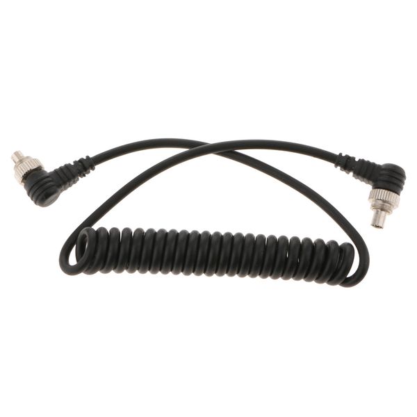 

male to male flash pc sync extend spring cable cord