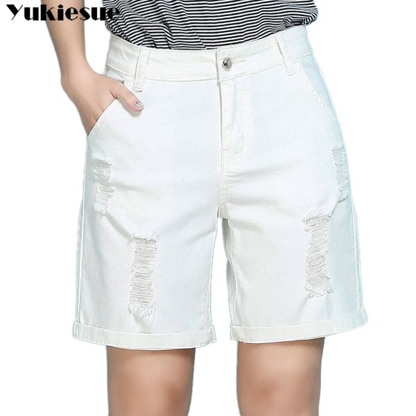 

high waist jeans woman denim shorts woman's jeans for women ripped woman boyfriend women's plus size 5xl 6xl, Blue
