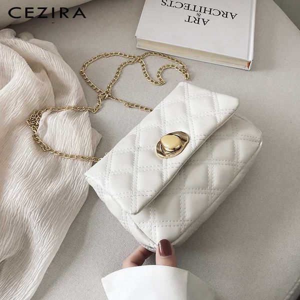 

cezira замок кожа pu crossbdoy сумка для женщин мода шаблон thread женский малый vegan закрылков сумки цепи сумки на ремне