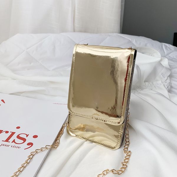

ocardian handbag women waterproof lady bright laser bright handbag small flap phone bags pure color crossbody bag dropship a18