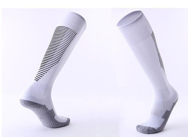 

2019 children's non slip over knee football socks thickened towel bottom long tube socks comfortable wear resistant sports socks, Black