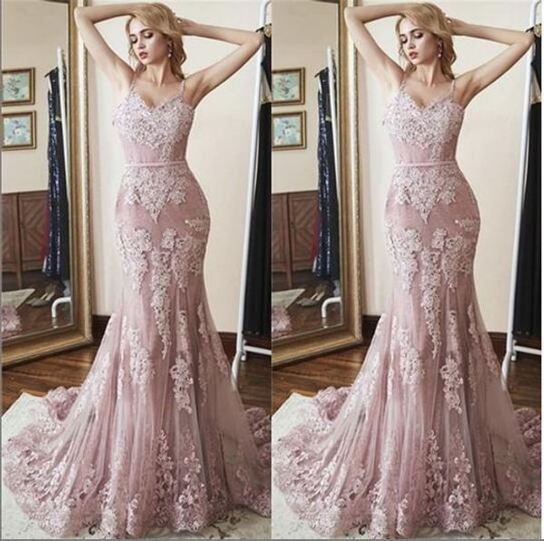 

pink tulle bohemian mermaid wedding dresses lace applique african country wedding dress bridal gowns beading vestidos de novia princess, White