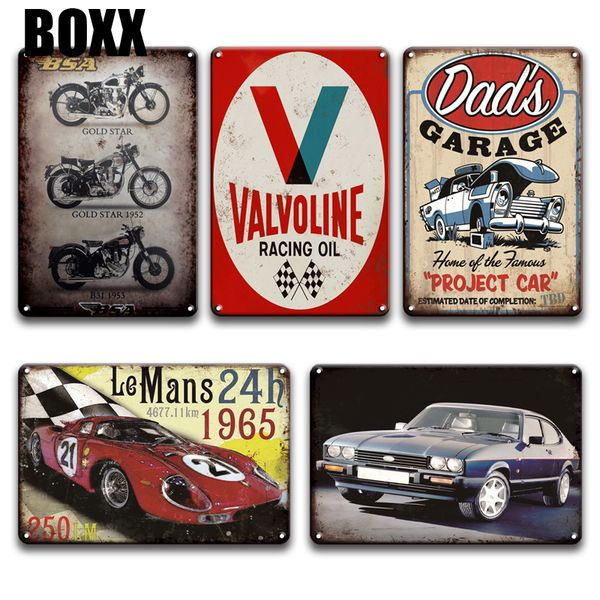 

europe style race car metal sign garage home decor shabby chic my garage my rules motorcycles plaque metal vintage garage decor