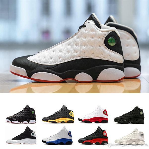 

With Box 13 13s Mens Basketball Shoes Phantom Chicago Hyper Royal Black Cat Flints Bred Brown Olive DMP Ivory Grey men sports sneakers