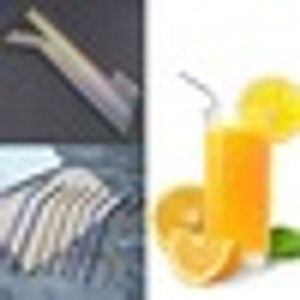 

4pcs metal drinking straws reusable colorful stainless steel straw+1 brush metal drink yerba juice bar accessories