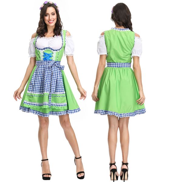 

новый прибывший октоберфест одевается dirndl для взрослых женщин баварского октоберфест немецкого девка пива костюм горничной, Black;red