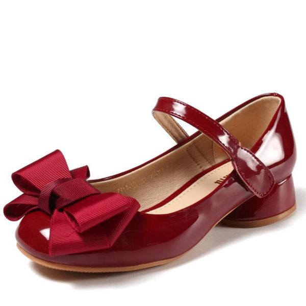 

kids leather shoes girls wedding dress shoes children princess bowtie leather sandals for girls casual dance flat sandals, Black;grey