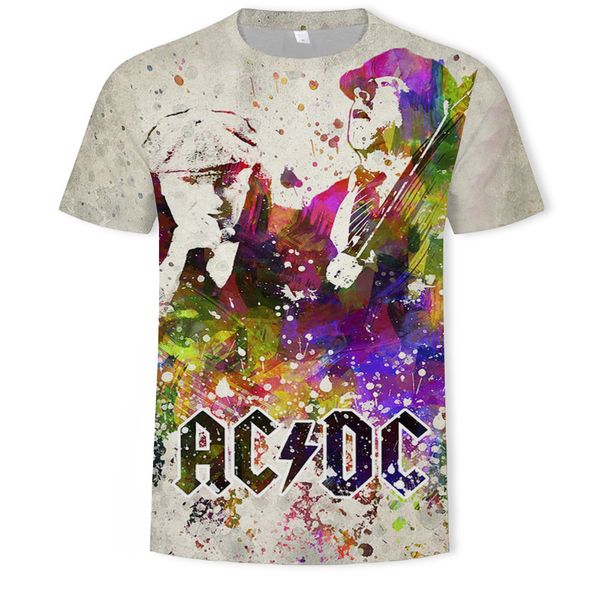 

mens designer summer clothes watercolor 3d digital printing round collar short sleeve t-shirt, White;black