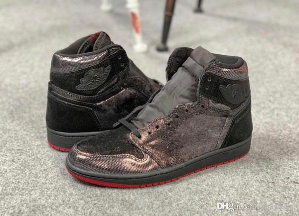 

высочайшее качество air authentic 1 high og sp джина черный белый универсал красные мужские баскетбольные кроссовки ман ретро спортивные кро