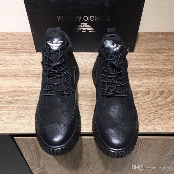 

ae8new limited edition french series high-end men's casual shoes, men's boots fashion sports shoes, original shoebox delivery 38-4, Black