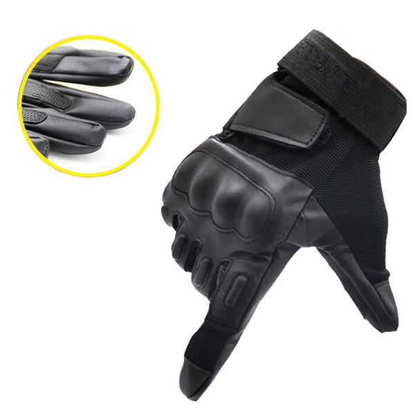 

motorcycle gloves touch screen tactical sports riding gloves slip resistant men racing motorbikeÂ leather mitten c38, Black