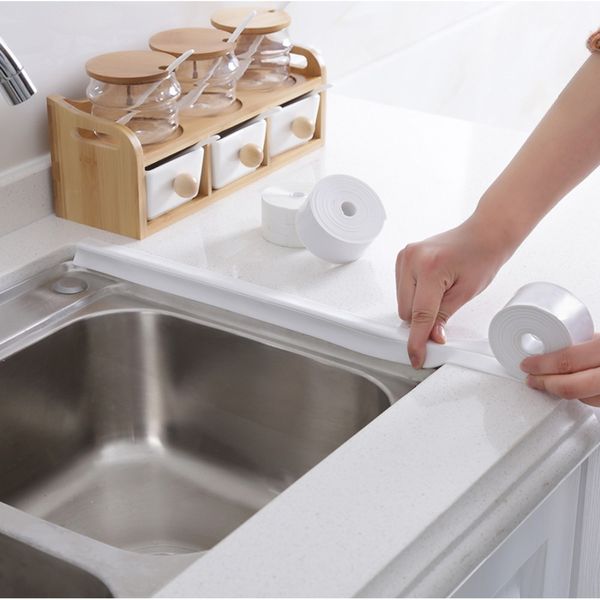 

anho 3.35m sealing strip kitchen corner line sink anti-fouling dustproof waterproof bath wall adhesive tape self-adhesive white