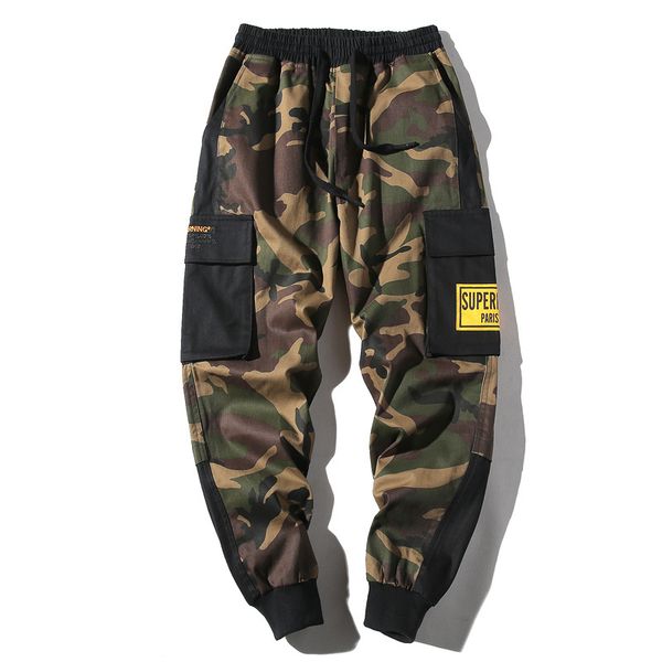 

new arrivals fashion men cargo pants tactical camouflage trousers field work combat pants drop shipping lbz55, Black