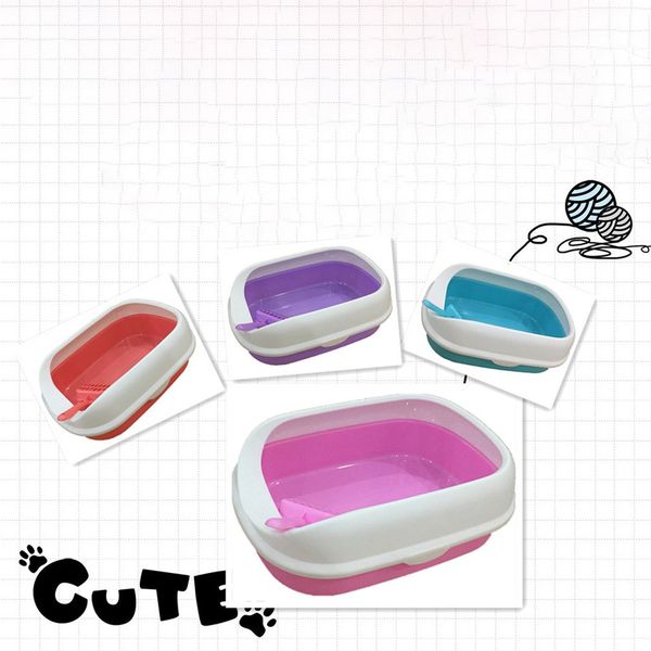 

portable clean cat litter box training bedpans open cat sand litter box cat toilet trainer for pets supplies