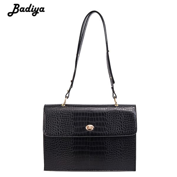 

fashion wild women shoulder bag crocodile pattern large capacity phone coin card purse flap crossbody bag ladies messenger