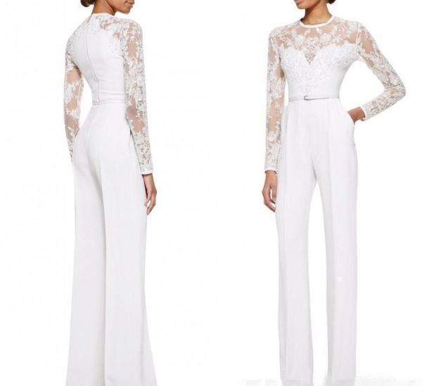 

custom made 2020 new white mother of the bride pant suits jumpsuit with long sleeves lace embellished women formal evening wear, Black;red