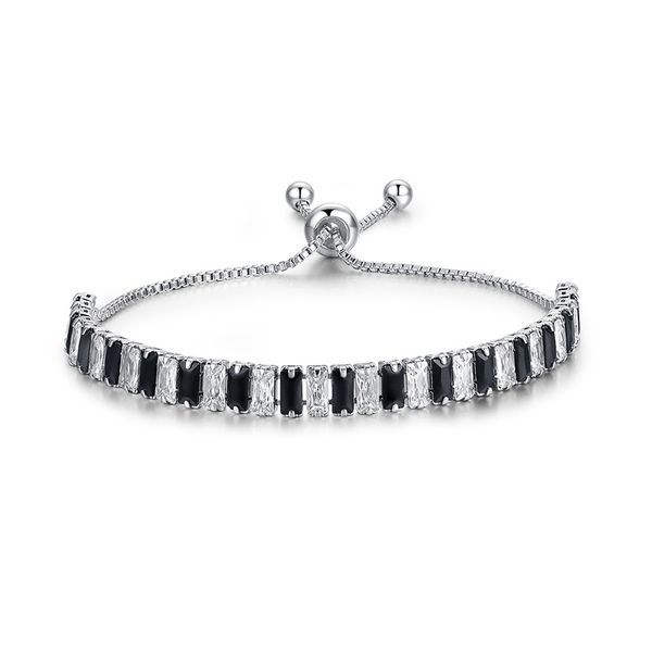 

more style choose purple gems red garnet zircon 925 sterling silver bracelet m03-sl0184, Black