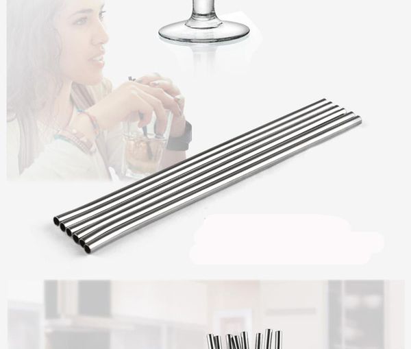 

friendly stainless steel straight bent drinking straw curve metal straws bar family kitchen for beer fruit juice drink party accessory