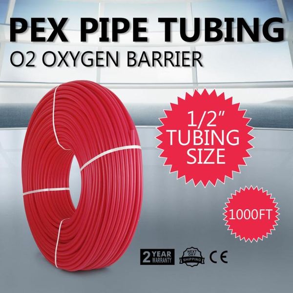 

pex tubing oxygen barrier o2 red 1,000 ft 1/2 inch radiant floor heat