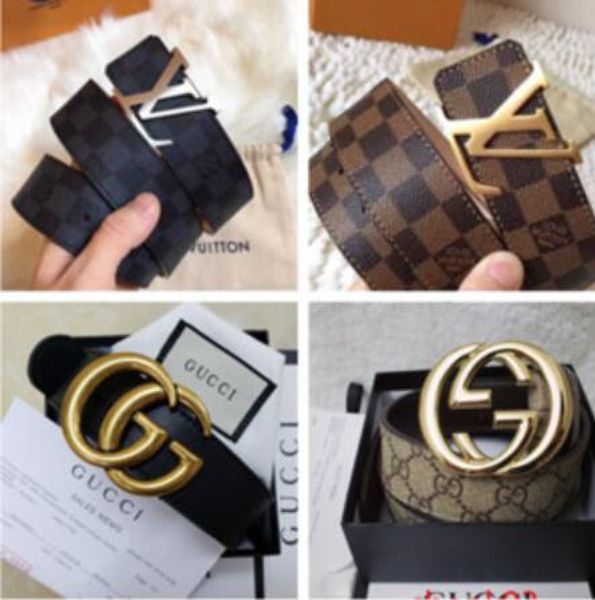 

2019 de igner belt luxury belt for men big buckle belt fa hion men leather belt whole ale width box, Black;brown