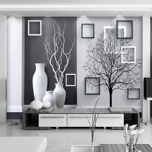

jointless papel de parede 3d custom p wallpaper mural simple black and white big tree 3d tv wall wall papers home decor