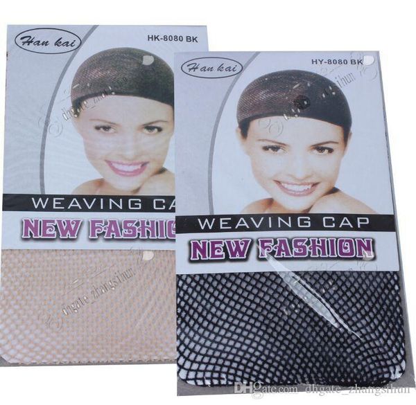 

2018 selling new fishnet wig cap stretchable elastic hair net snood wig cap hair net wig net, Black;brown