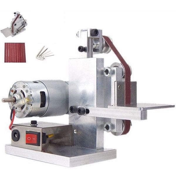 

us plug diy mini belt sander bench mount grinder polishing grinding machine buffer electric angle grinder 175x110x140mm
