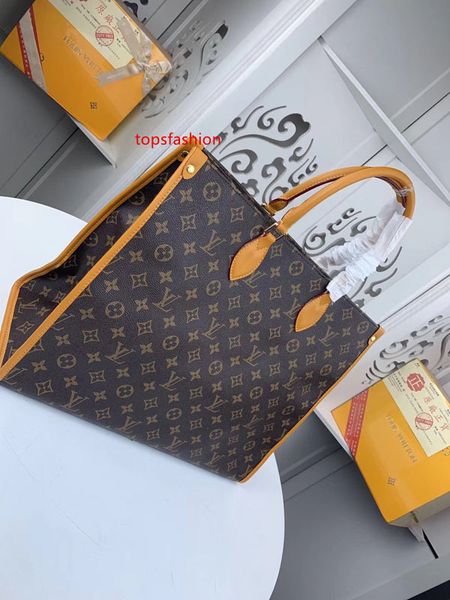 

#9557 5a l brand v onthego tote bags women handbag fashion classic clutch handle evening bag genuine leather large capacity shopping bag