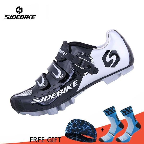 

sidebike мужчина mtb велосипед обувь велосипед велоспорт обувь самоконтрящийся износостойкий дышащая езда zapatillas ciclismo 40-46, Black