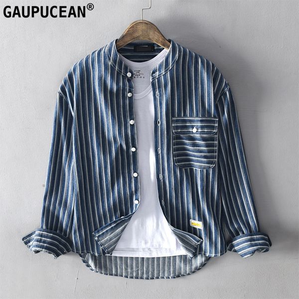 

100% cotton anti-static man casual shirt quality spring autumn male pocket blue striped fashion full long sleeve men shirts, White;black