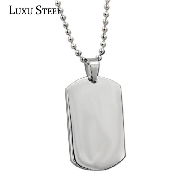 Collane con pendente a catena libera Fashion Men's Titanium 316L Stainless Steel Dog Tag