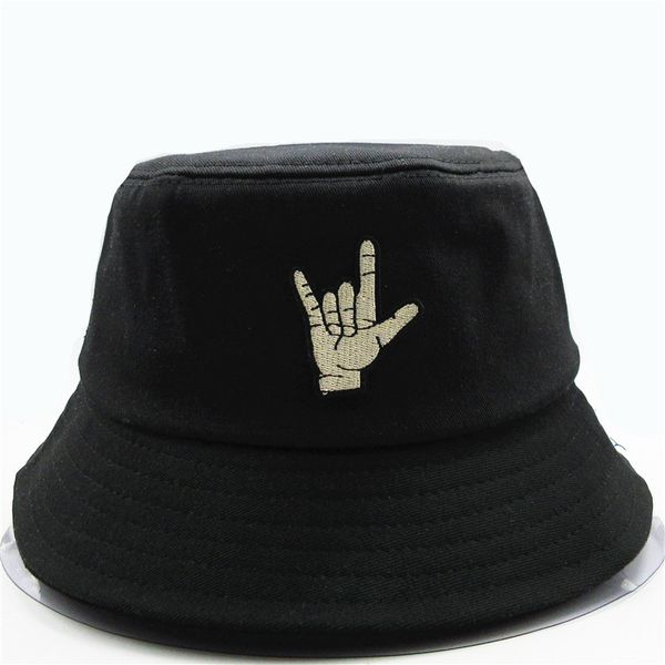 

the new style good gesture embroidery bucket hat fisherman hat outdoor travel sun cap hats for child men and women 68