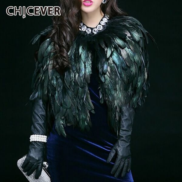 

chicever patchwork feather vest for women o neck cardigan oversized loose casual tassel vests female 2019 autumn winter fashion, Black;white