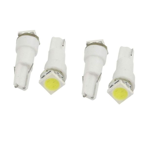 

uxcell 4 pcs car vehicle t5 1 smd dashboard 1led white bulbs light lamp
