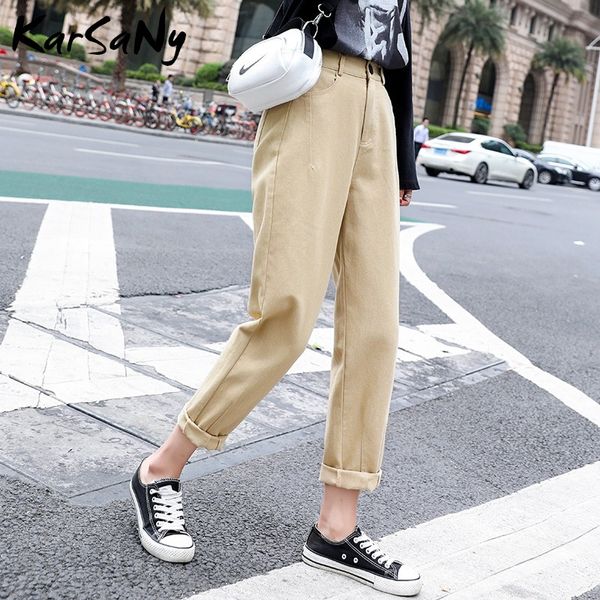 

summer harem pants women loose sweatpants high waist beige casual cargo pants for women 2020 women's jeans cargo trousers summer, Black;white