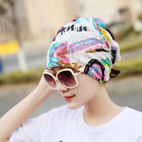 

scarf hat dual-purpose sun protection summer outdoor casual thin magic scarf sports riding mask sleeve cap female, Black