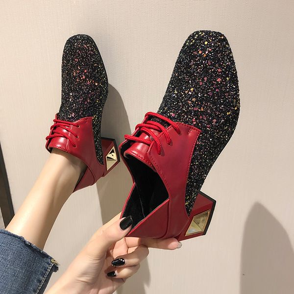 

bling fashion high heels shoes 2019 spring style women casual pumps for party wedding shoes night club heels, Black;white