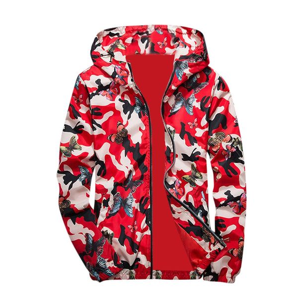 

jaycosin men's shirts fall winter jackets long sleeve warm shirts wholesale camouflage butterfly print sports, Black